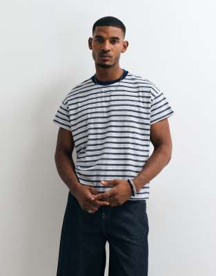 Weekday T-shirt With Cap Sleeve Detail In White