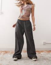 Topshop mid rise balloon leg clean waistband tapered pants