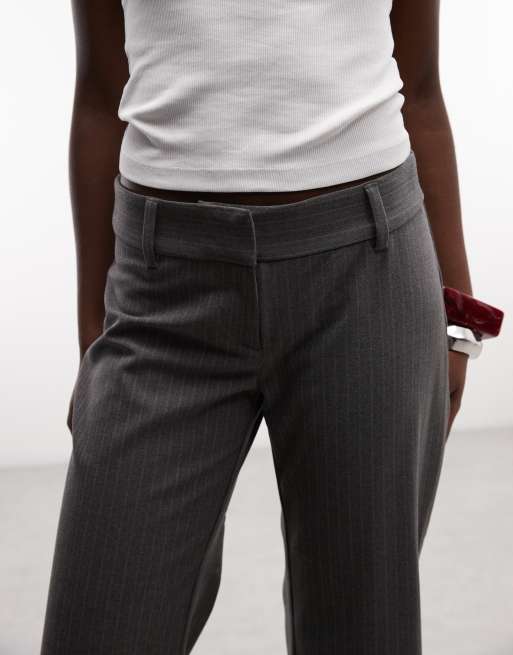 Weekday tailored capri trousers in grey pinstripe, 3 of 5