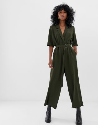 khaki green jumpsuit