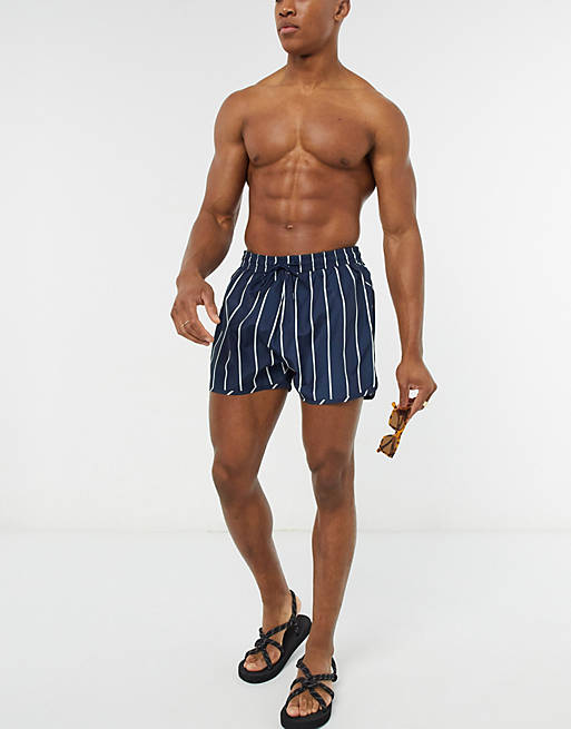 Weekday Tan stripe swim shorts | ASOS