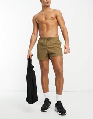 Weekday Tan Swim Shorts In Mole-neutral