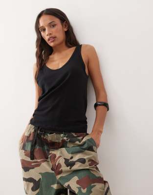 Weekday Tank Top In Black