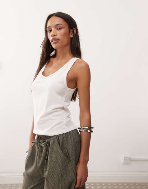 Weekday tank top in white - view 1