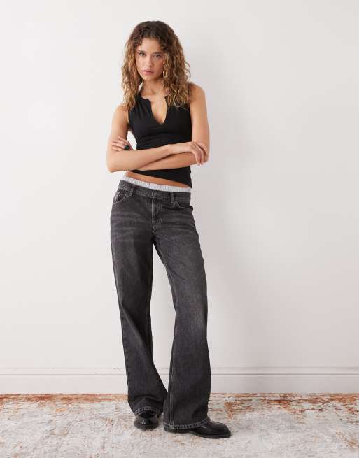 Weekday – Tanktop in Schwarz mit V-Ausschnitt und Einkerbung, 2 von 4