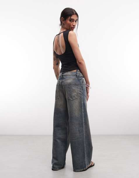 Weekday - Tanktop met rechte hals en open achterkant in zwart - view 1