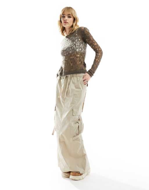 Weekday - Teagan - Trui met distressed effect in bruin
