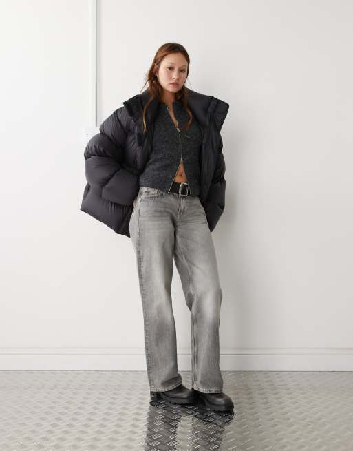 Weekday - Ten - Oversized sort dynejakke med dun, 3 af 4