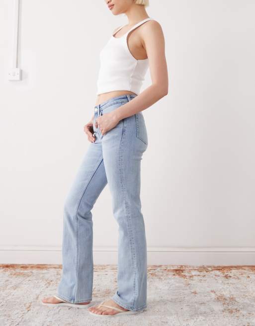 Weekday – Tension – Jasnoniebieskie dopasowane jeansy bootcut, 2 z 5