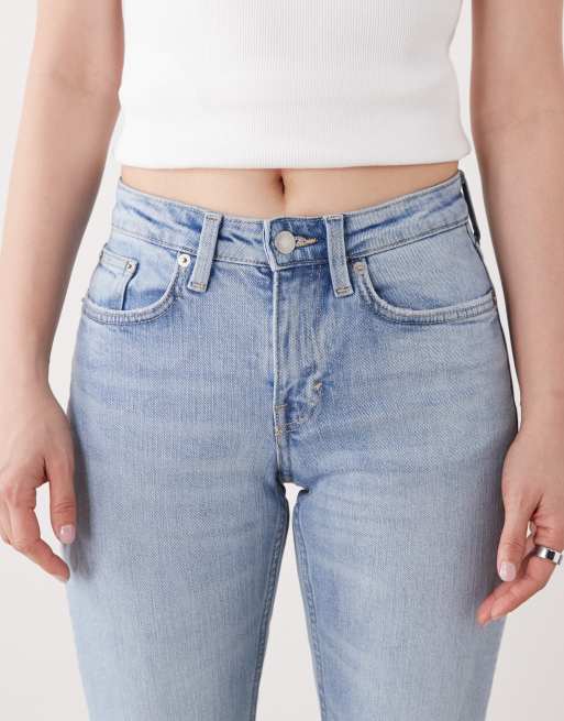Weekday – Tension – Jasnoniebieskie dopasowane jeansy bootcut, 4 z 5