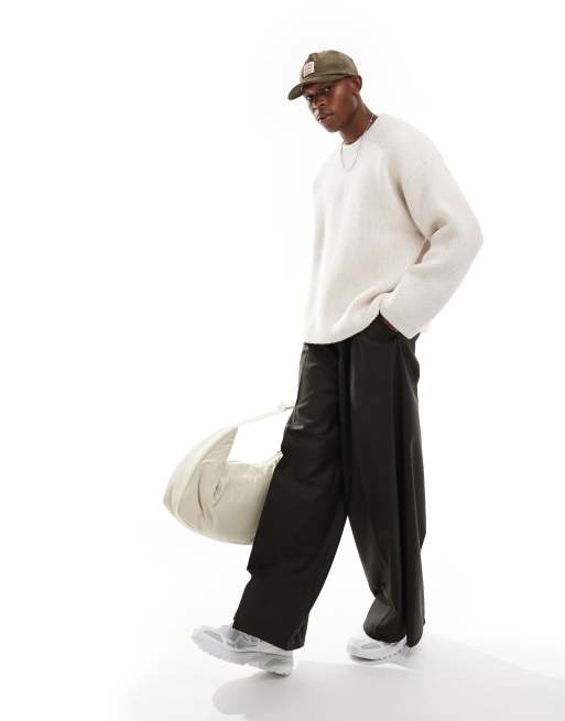 【送料&関税込】Off-White Embroidered Wool Blend Oversize Sw teo oversized wool blend knit sweater - Light Dusty Mole