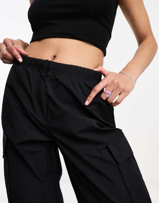 Theory Capri Pants Women 6 Black Cropped Cuffed Cargo Pocket Inseam 23