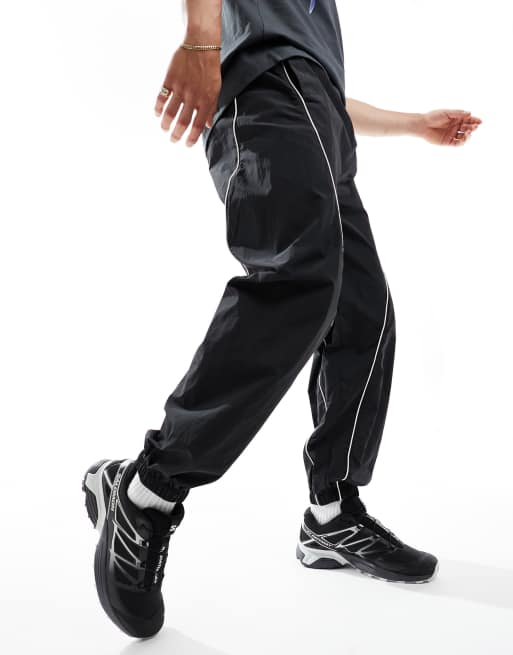 Nylon best sale sweatpants mens