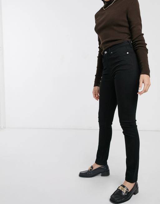 Weekday Thursday cotton skinny jeans in black - BLACK, 4 of 4