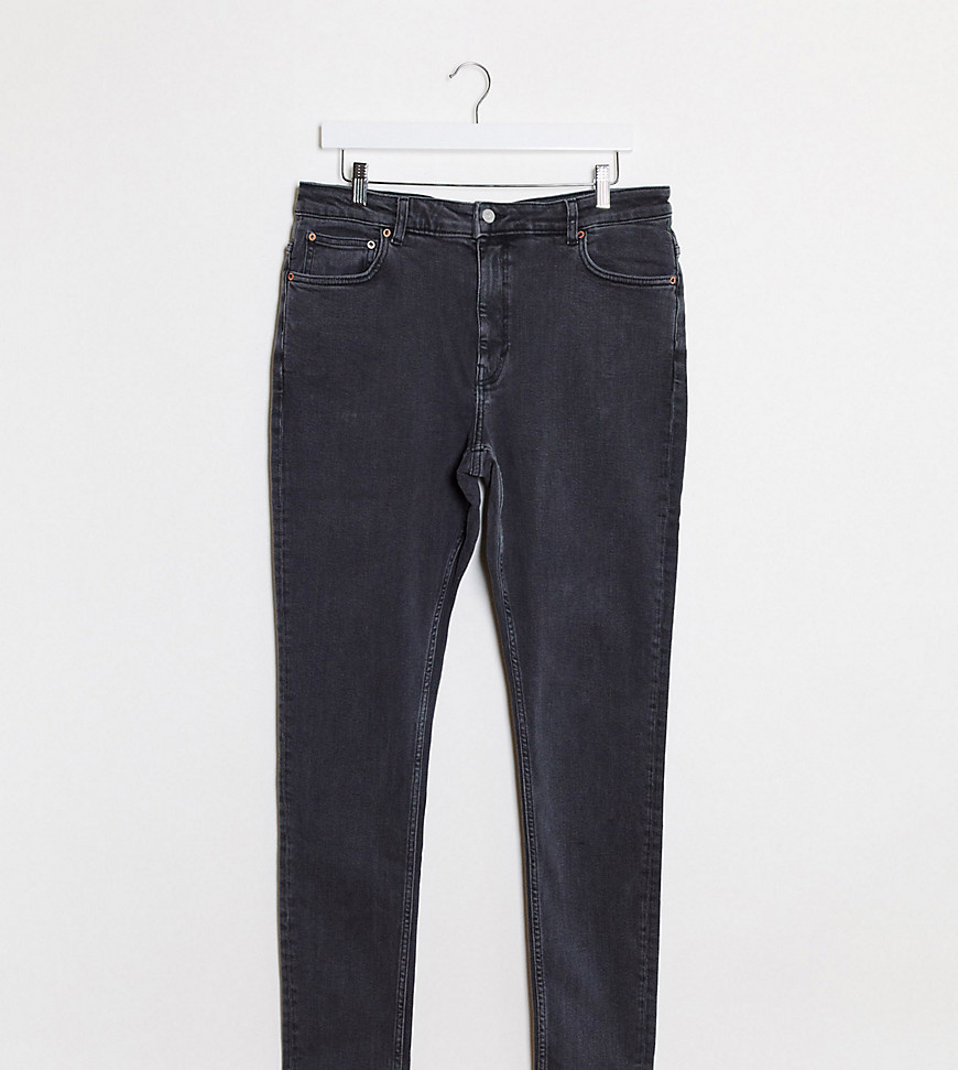Weekday – Thursday – Svarta skinny jeans av ekologisk bomull med hög midja