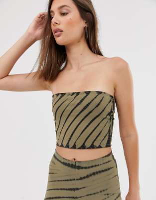 khaki bandeau top