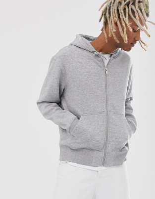 grey zip hoodie