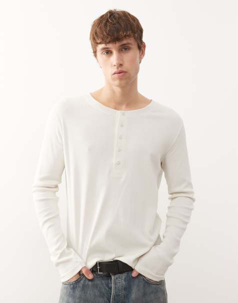 Weekday - Top à manches longues et col boutonné - Beige - view 1