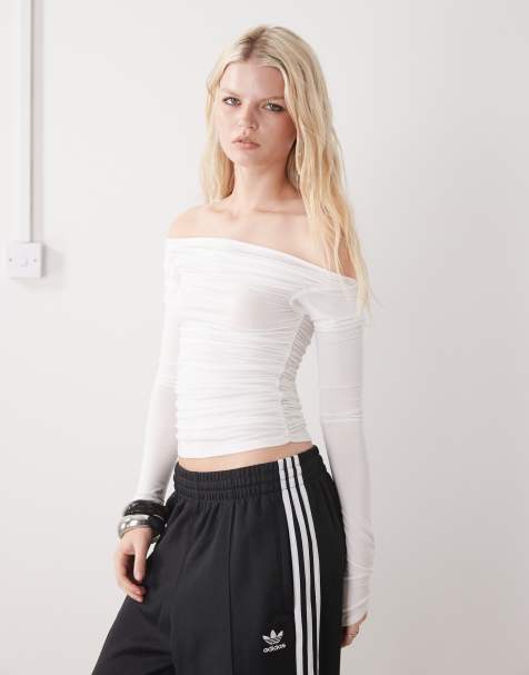 Weekday - Top a maniche lunghe bianco con spalle scoperte - view 1