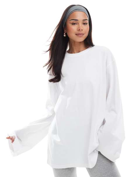 Weekday - Top a maniche lunghe oversize bianco - view 1