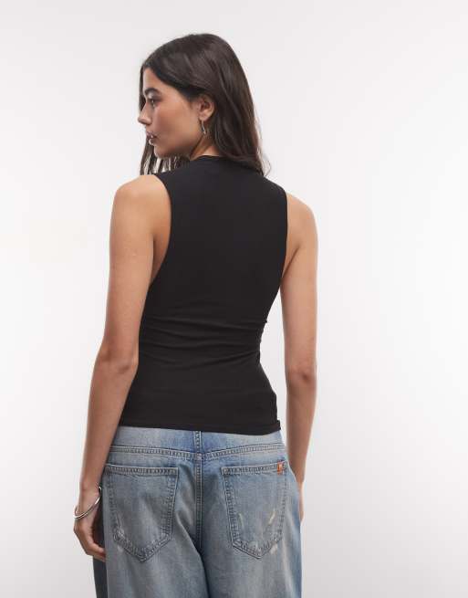 Weekday top style corset à décolleté plongeant noir, 4 de 4
