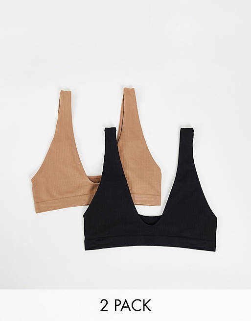 Multipacks Weekday Tora 2-pack recycled soft bra in multi 