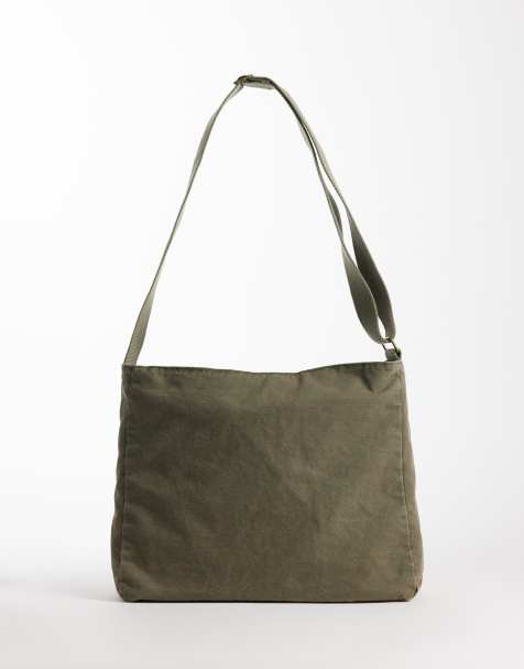 Weekday – Torebka crossbody z paskiem w kolorze khaki z efektem sprania - view 1