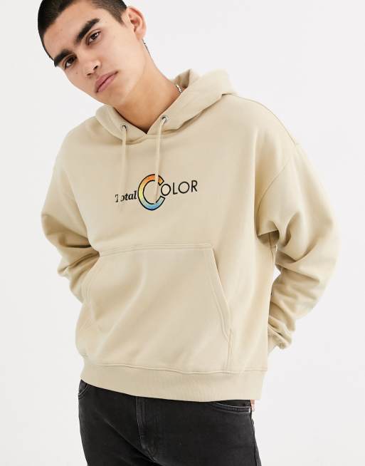 Weekday - Total Colour - Felpa con cappuccio beige