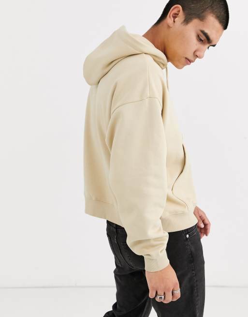 Weekday total colour hoodie in beige ASOS