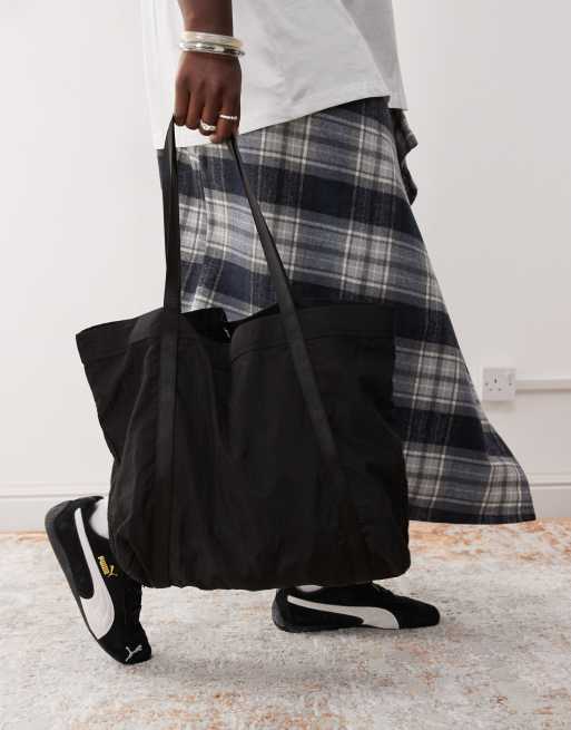 Weekday - Tote tas van ripstop in zwart, 3 van 4