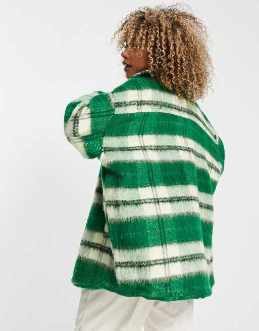 Weekday Tower check jacket in green - LBLUE, 2 of 4