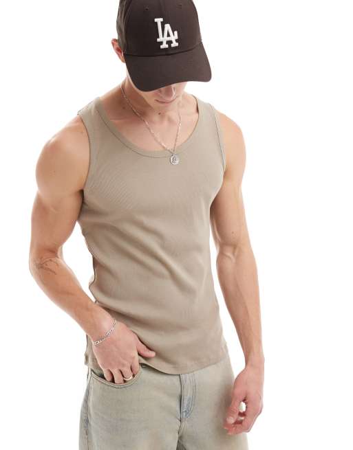 Weekday – Trägertop in Beige mit normalem Schnitt