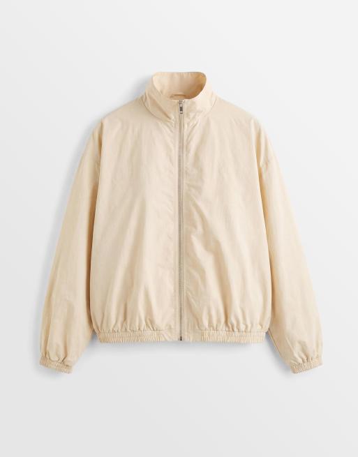 Weekday – Trainingsjacke in Hellbeige mit Stehkragen, 5 von 7