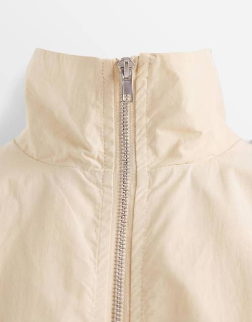 Weekday – Trainingsjacke in Hellbeige mit Stehkragen, 7 von 7