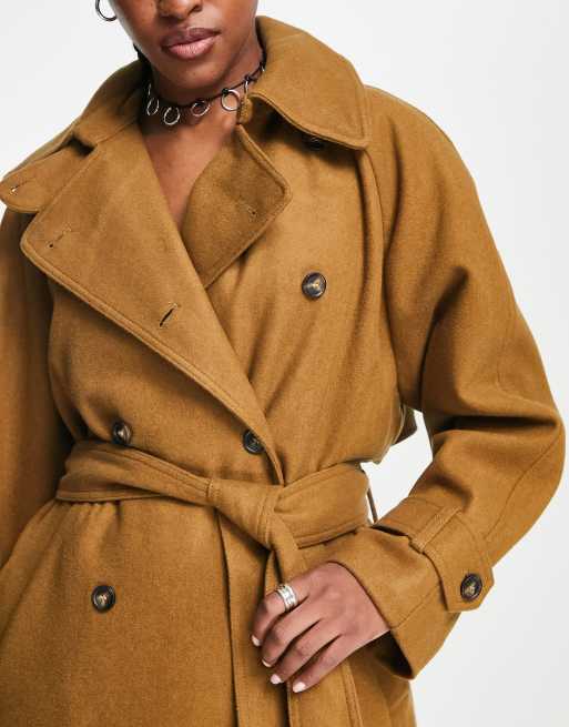 Tie waist outlet peacoat