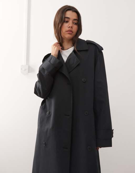 Weekday - Trench oversize nero, 3 di 4