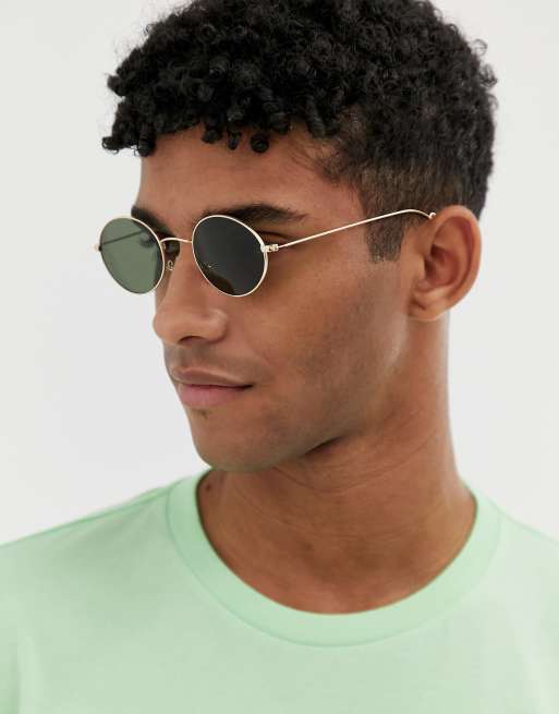 Oval metal outlet sunglasses