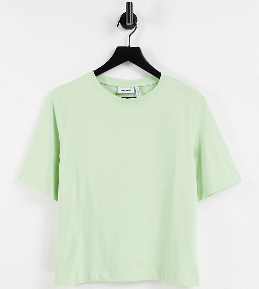 Weekday Trish exclusive organic cotton t-shirt in green