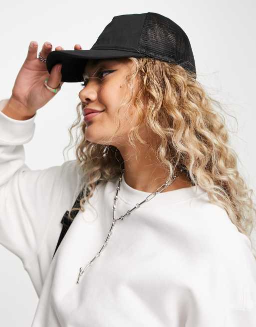 Weekday – Trucker-Kappe aus Polyester in Schwarz