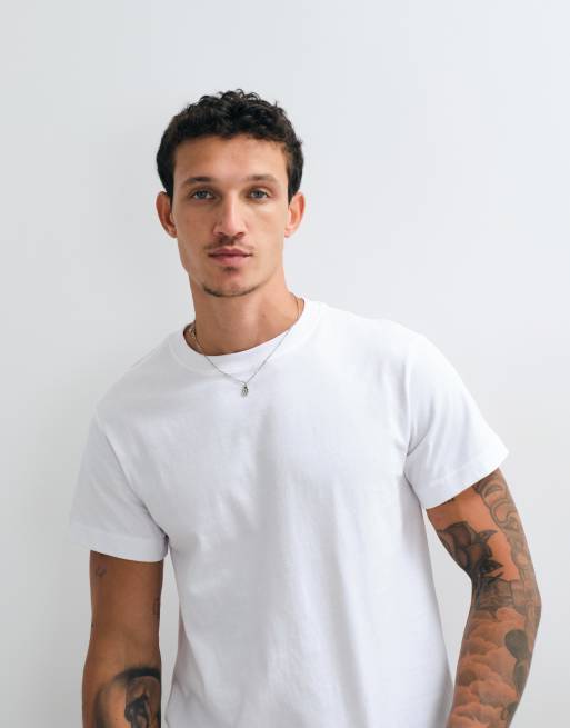 Weekday tætsiddende T-shirt i hvid, 2 af 5