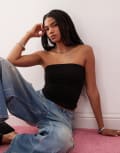 [Weekday] Weekday tube top in black L Black