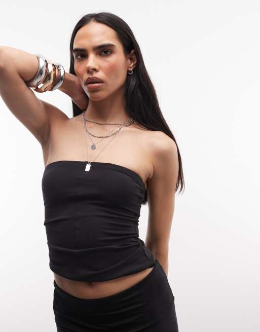 Weekday tube top in black, 3 of 4
