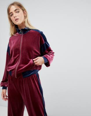 velvet track top