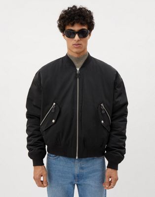 Weekday tyreese bomber jacket in black