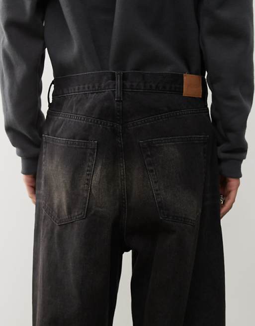 Weekday Unisex Astro low rise loose fit baggy jeans in black Weekday Unisex Astro low rise loose fit baggy jeans in black