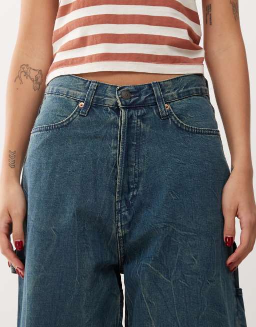Weekday – Unisex Bash – Locker geschnittene Carpenter-Jeans in Petrolblau mit weitem Bein, 4 von 5