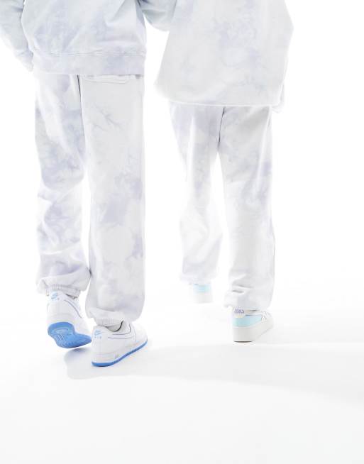 Weekday Unisex co ord joggers in dreamy blue tie dye exclusive to ASOS