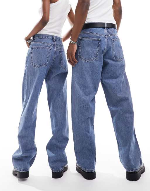 Weekday Unisex Galaxy loose fit straight leg jeans in 90s