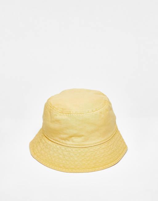 Weekday Unisex Grant Bucket Hat in Yellow Exclusive to ASOS