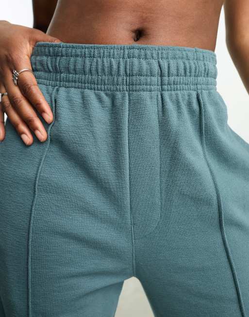 Weekday Unisex Ken jersey joggers in slate blue exclusive to ASOS, 4 of 4